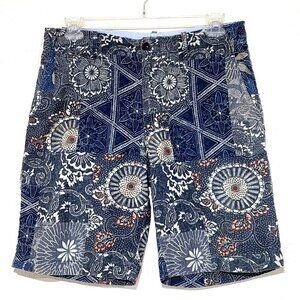 J. Crew Field Short Blue Gray Medallion Pockets 1… - image 1